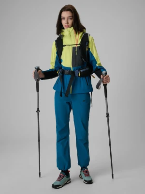 4F Spodnie trekkingowe szybkoschnące damskie - turkusowe XL