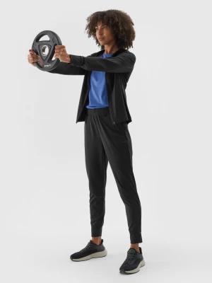 4F Spodnie treningowe szybkoschnące damskie - czarne XS