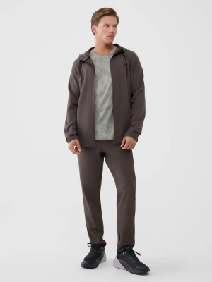 4F Spodnie treningowe szybkoschnące męskie - brązowe XXL