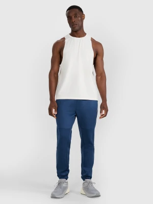 4F Spodnie treningowe szybkoschnące męskie - granatowe S