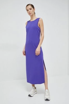 4F sukienka kolor fioletowy maxi prosta