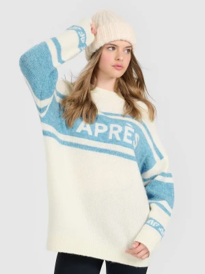 4F Sweter loose damski - beżowy XS