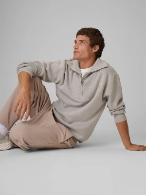 4F Sweter regular z wełną męski - szary XL