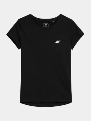 4F T-Shirt 4FJAW23TTSHF0816 Czarny Regular Fit