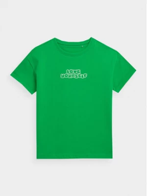 4F T-Shirt 4FJAW23TTSHF0825 Zielony Regular Fit