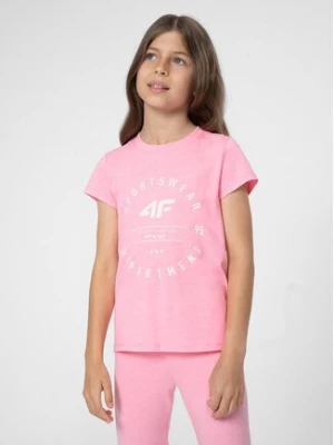 4F T-Shirt 4FJSS23TTSHF280 Różowy Regular Fit