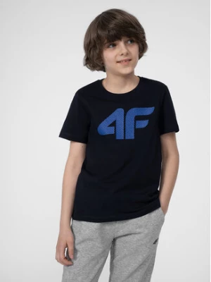4F T-Shirt 4FJSS23TTSHM293 Granatowy Regular Fit