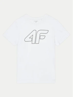 4F T-Shirt 4FJWMM00TTSHM1627 Biały Regular Fit