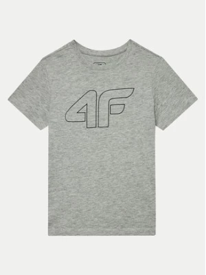 4F T-Shirt 4FJWMM00TTSHM1627 Szary Regular Fit