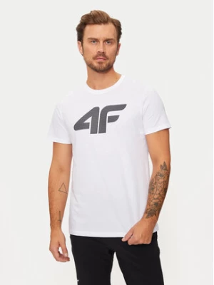 4F T-Shirt 4FWMM00TTSHM1844 Biały Regular Fit