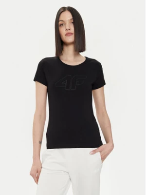 4F T-Shirt 4FWSS24TTSHF1163 Czarny Slim Fit