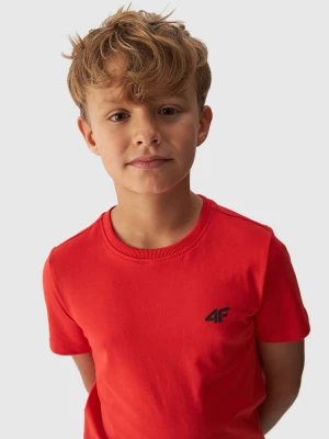 4F T-shirt gładki chłopięcy - pomarańczowy 146 (10-11 lat)