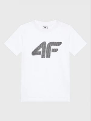 4F T-Shirt HJZ22-JTSM002 Biały Regular Fit