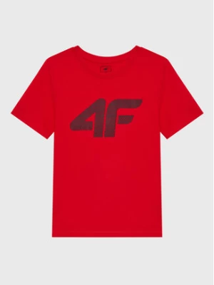 4F T-Shirt HJZ22-JTSM002 Czerwony Regular Fit