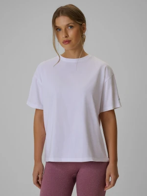 4F T-shirt loose gładki damski - biały M
