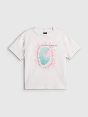 Zdjęcie produktu 4F T-shirt loose z nadrukiem damski - biały S
