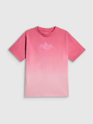 4F T-shirt loose z nadrukiem dziewczęcy - multikolor 134/140 (8-10 lat)