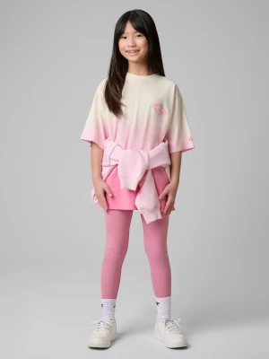 4F T-shirt loose z nadrukiem dziewczęcy - różowy 152 (11-12 lat)