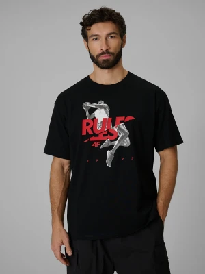 Zdjęcie produktu 4F T-shirt loose z nadrukiem męski - czarny M