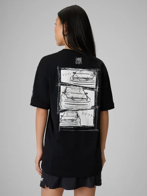 4F T-shirt loose z nadrukiem uniseks 4F x Drift Masters - czarny 3XL