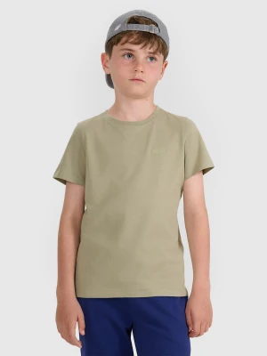 4F T-shirt oversize gładki chłopięcy - zielony 152 (11-12 lat)