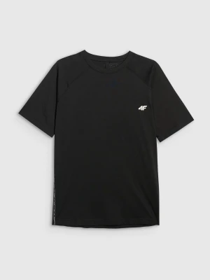 4F T-shirt oversize gładki męski - czarny XXL