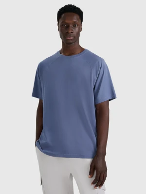 4F T-shirt oversize gładki męski - granatowy XL