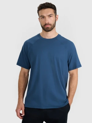 4F T-shirt oversize gładki męski - turkusowy XL