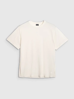 4F T-shirt oversize z modalem damski - biały XL