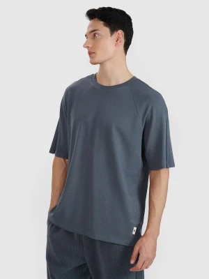 4F T-shirt oversize z modalem męski - szara L