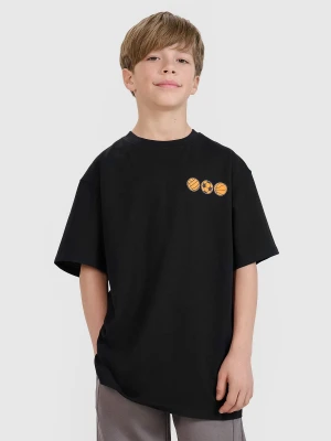 Zdjęcie produktu 4F T-shirt oversize z nadrukiem chłopięcy - czarny 122 (6-7 lat)