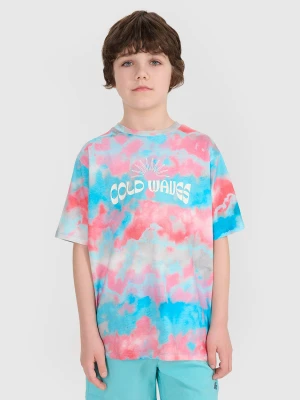 4F T-shirt oversize z nadrukiem chłopięcy - multikolor 140 (9-10 lat)