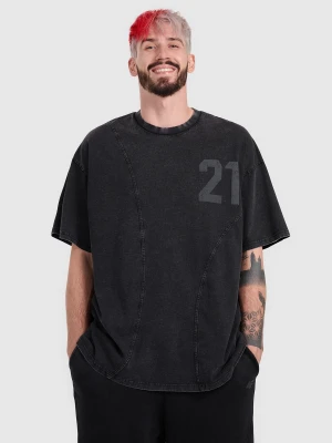 4F T-shirt oversize z nadrukiem męski 4F x Tomasz Fornal - szary M