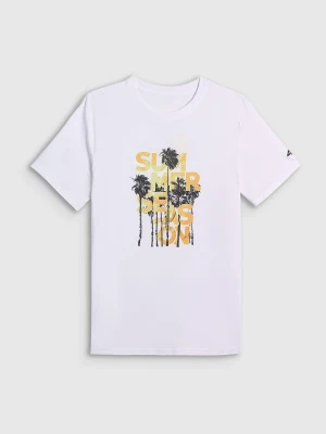 Zdjęcie produktu 4F T-shirt regular z nadrukiem męski - biały 3XL