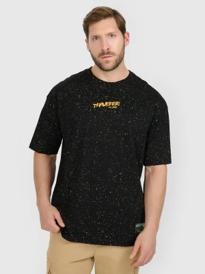 4F T-shirt oversize z nadrukiem męski - czarny M