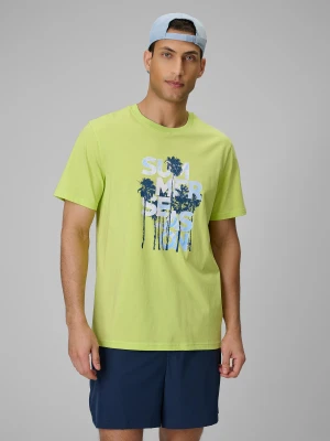 Zdjęcie produktu 4F T-shirt regular z nadrukiem męski - zielony 3XL