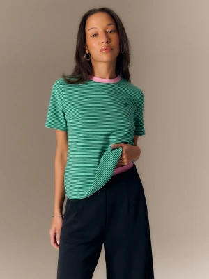 4F T-shirt regular damski - zielony S