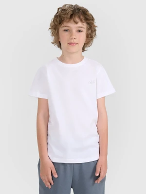 4F T-shirt regular gładki (2-pack) dziecięcy - multikolor 134/140 (8-10 lat)