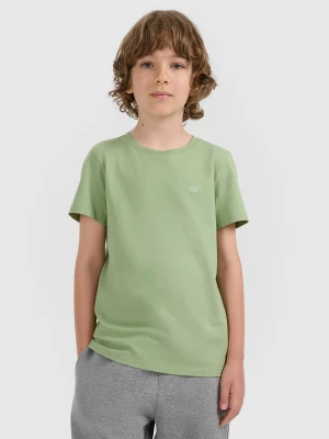 4F T-shirt regular gładki chłopięcy - turkusowy 164 (13-14 lat)