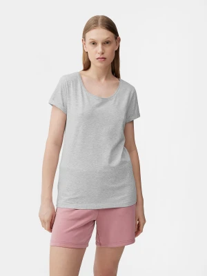 4F T-shirt regular gładki damski XS