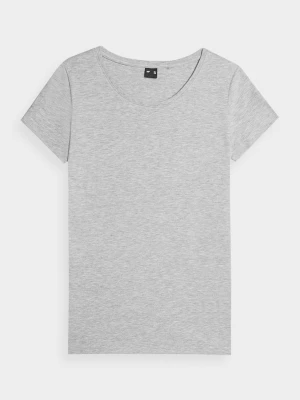 4F T-shirt regular gładki damski M