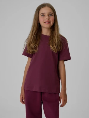 4F T-shirt regular gładki dziewczęcy (2-pack) - multikolor 122 / 128 (6-8 lat)