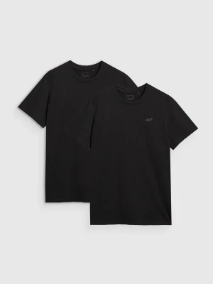Zdjęcie produktu 4F T-shirt regular gładki męski (2-pack) - czarny XXL