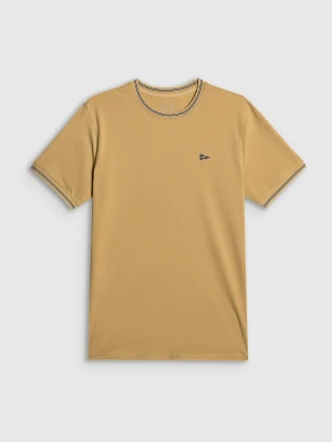 Zdjęcie produktu 4F T-shirt regular gładki męski - beżowy XXL