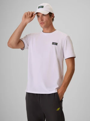 4F T-shirt regular gładki męski - biały XL