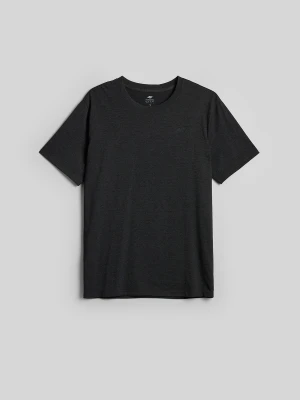 4F T-shirt regular gładki męski - szary XXL