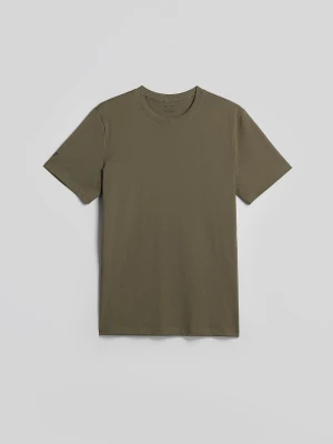 4F T-shirt regular z antybakteryjnym wykończeniem Polygiene męski - khaki XXL zielony