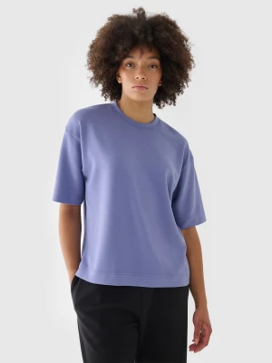 4F T-shirt regular z modalem damski - granatowy M