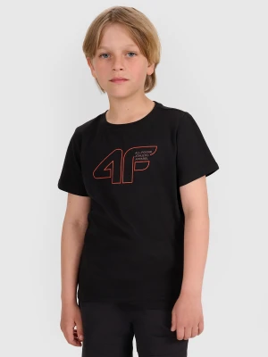 Zdjęcie produktu 4F T-shirt regular z nadrukiem chłopięcy - czarny 164 (13-14 lat)