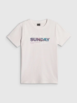 Zdjęcie produktu 4F T-shirt regular z nadrukiem damski - biały XXL